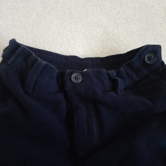 Janie and Jack Infant Boy's 12-18 months Navy Blue Felt Flat Front Pants - Picture 6 of 8